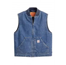 LEVI'S SANSOME VEST A85800000 ΓΙΛΕΚΟ ΜΠΟΥΦΑΝ ΑΝΔΡΙΚΟ BLUΕ DENIM