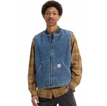 LEVI'S SANSOME VEST A85800000 ΓΙΛΕΚΟ ΜΠΟΥΦΑΝ ΑΝΔΡΙΚΟ BLUΕ DENIM