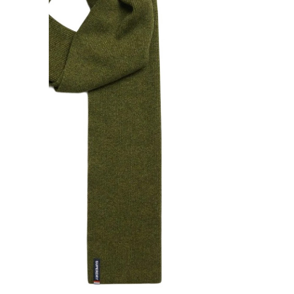 SUPERDRY D3 SDNA ESSENTIAL LOGO KNITTED SCARF ΚΑΣΚΟΛ ΓΥΝΑΙΚΕΙΟ GREEN