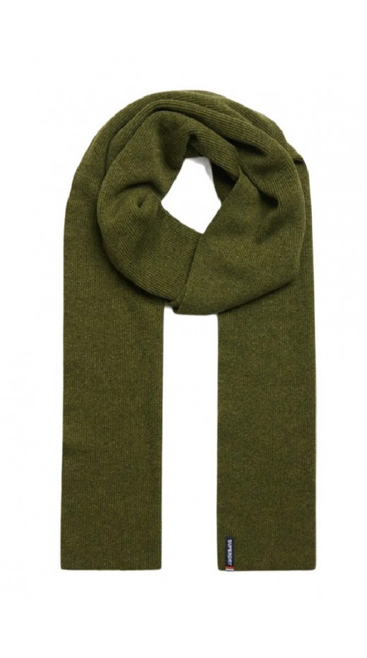 SUPERDRY D3 SDNA ESSENTIAL LOGO KNITTED SCARF ΚΑΣΚΟΛ ΓΥΝΑΙΚΕΙΟ GREEN