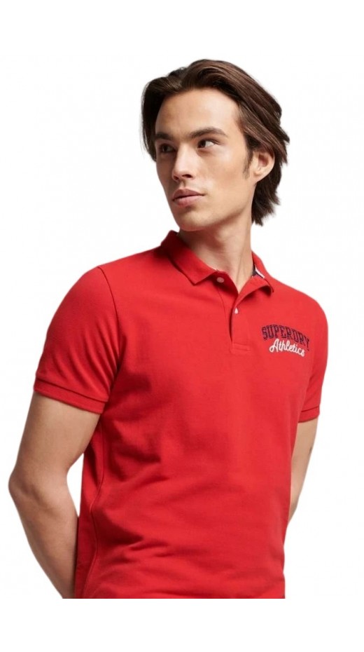 SUPERDRY D1 OVIN VINTAGE SUPERSTATE POLO ΜΠΛΟΥΖΑ ΑΝΔΡΙΚΗ RED