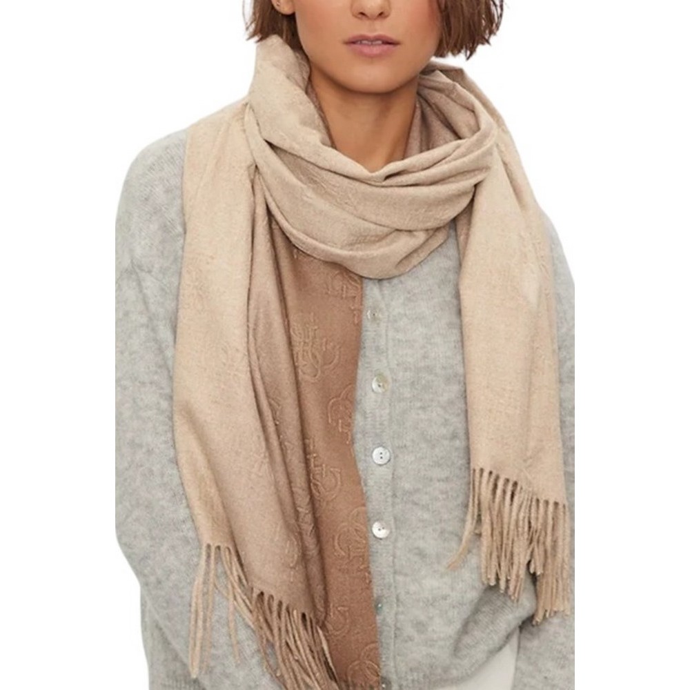 GUESS SCARF 65X180 ΚΑΣΚΟΛ ΓΥΝΑΙΚΕΙΟ LATTE