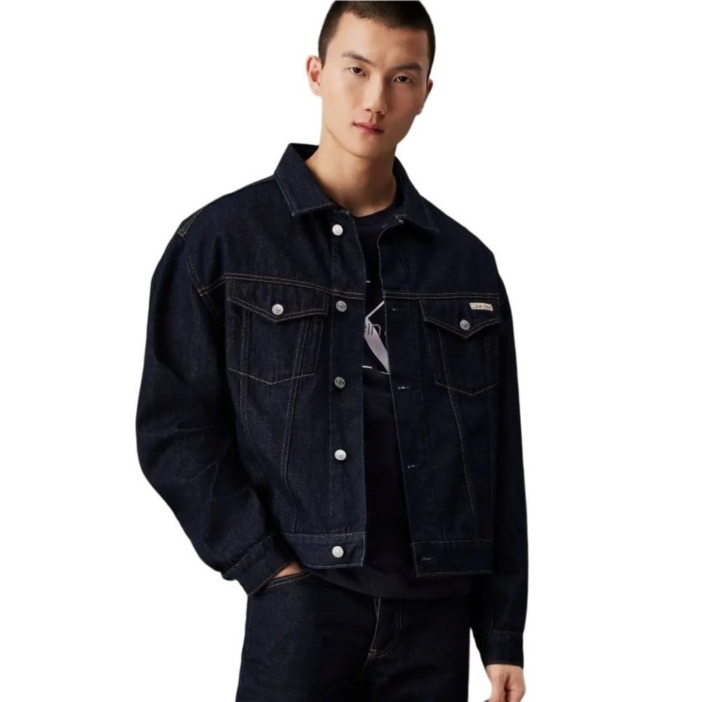 CALVIN KLEIN JEANS RELAXED DENIM JACKET ΜΠΟΥΦΑΝ ΤΖΙΝ ΑΝΔΡΙΚΟ DARK INDIGO