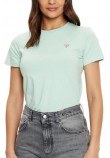 GUESS JEANS SS CN REG MINI TRIANGLE TEE T-SHIRT ΜΠΛΟΥΖΑ ΓΥΝΑΙΚΕΙΑ MINT