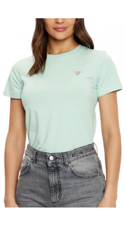 GUESS JEANS SS CN REG MINI TRIANGLE TEE T-SHIRT ΜΠΛΟΥΖΑ ΓΥΝΑΙΚΕΙΑ MINT