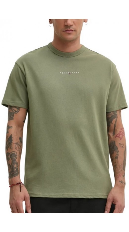 TOMMY JEANS RLX LINEAR LOGO TEE T-SHIRT ΜΠΛΟΥΖΑ ΑΝΔΡΙΚΗ GREEN