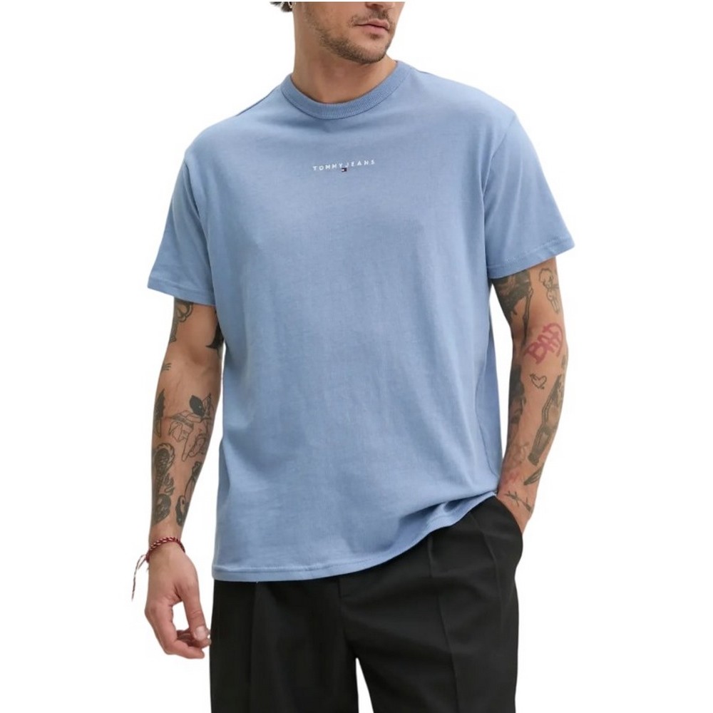 TOMMY JEANS RLX LINEAR LOGO TEE T-SHIRT ΜΠΛΟΥΖΑ ΑΝΔΡΙΚΗ BLUE