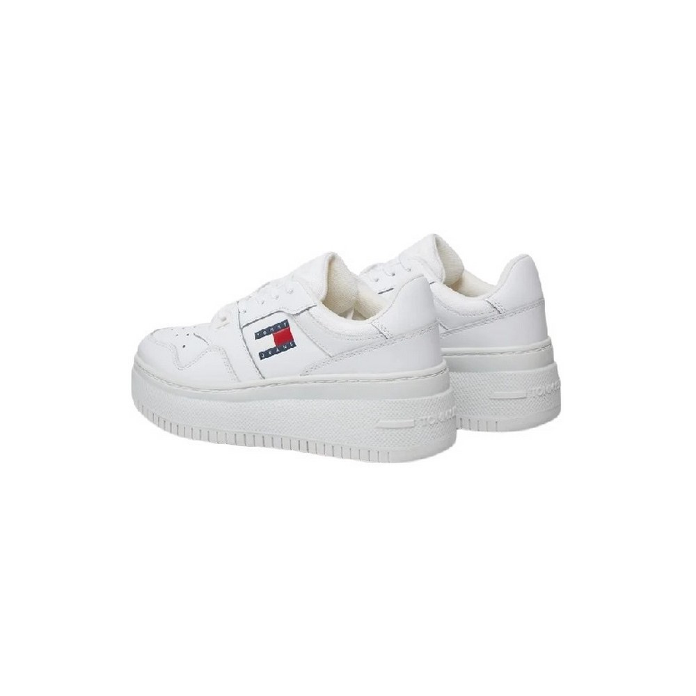 TOMMY HILFIGER RETRO BASKET FLATFORM ESS ΠΑΠΟΥΤΣΙ ΓΥΝΑΙΚΕΙΟ WHITE