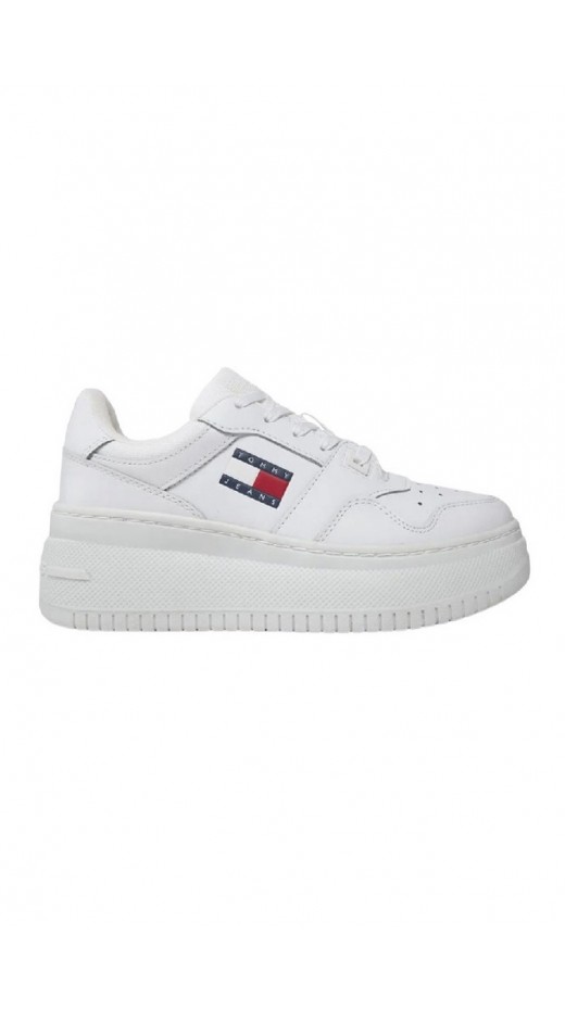 TOMMY HILFIGER RETRO BASKET FLATFORM ESS ΠΑΠΟΥΤΣΙ ΓΥΝΑΙΚΕΙΟ WHITE