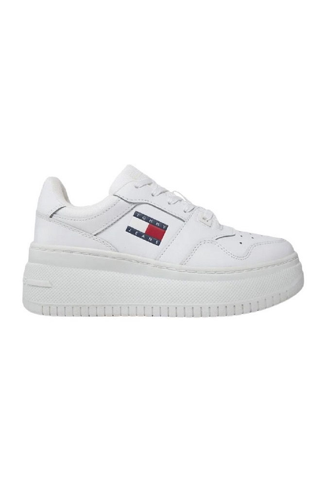 TOMMY HILFIGER RETRO BASKET FLATFORM ESS ΠΑΠΟΥΤΣΙ ΓΥΝΑΙΚΕΙΟ WHITE