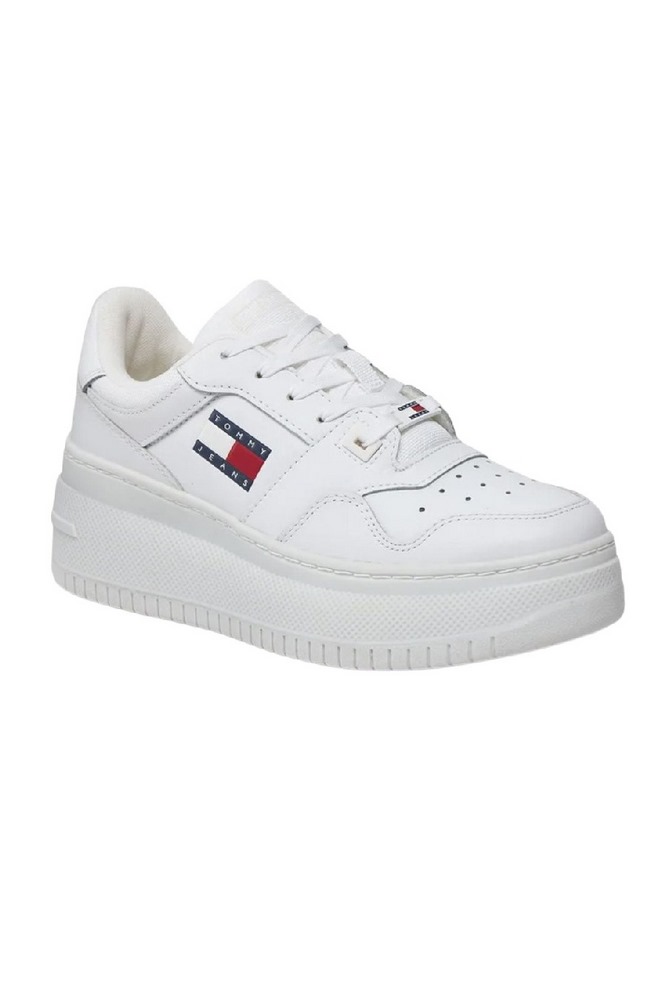 TOMMY HILFIGER RETRO BASKET FLATFORM ESS ΠΑΠΟΥΤΣΙ ΓΥΝΑΙΚΕΙΟ WHITE