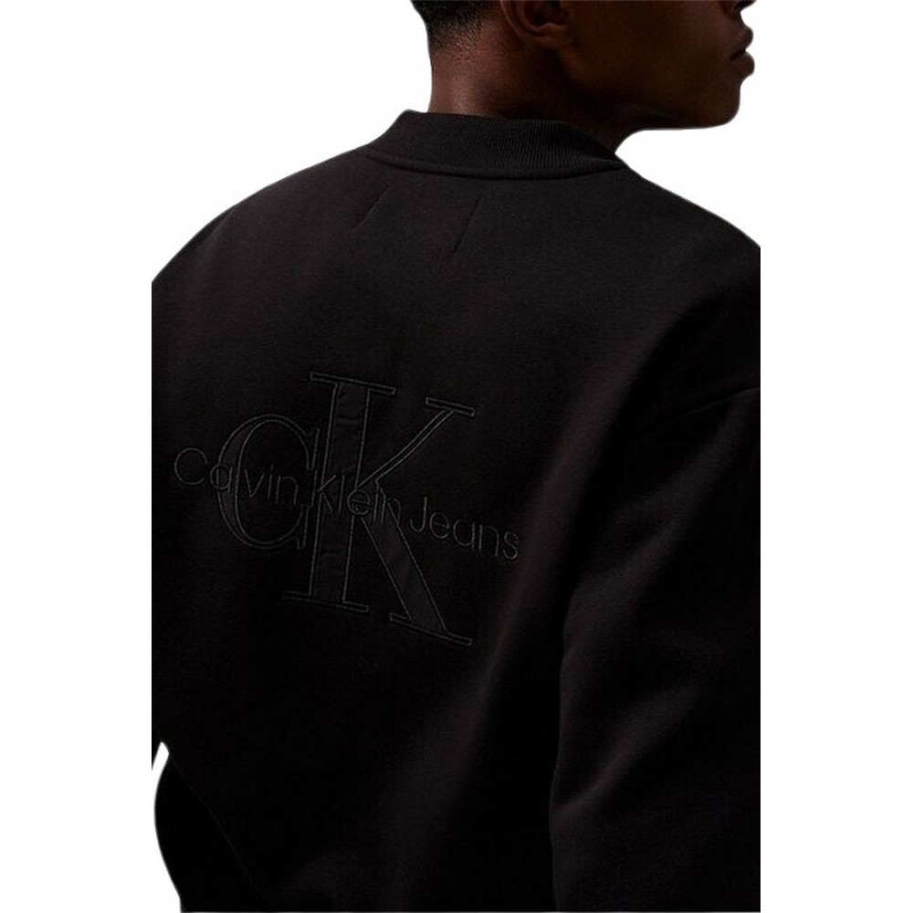 CALVIN KLEIN JEANS MONOLOGO APPLIQUE KNIT BOMBER ΖΑΚΕΤΑ ΑΝΔΡΙΚΗ BLACK