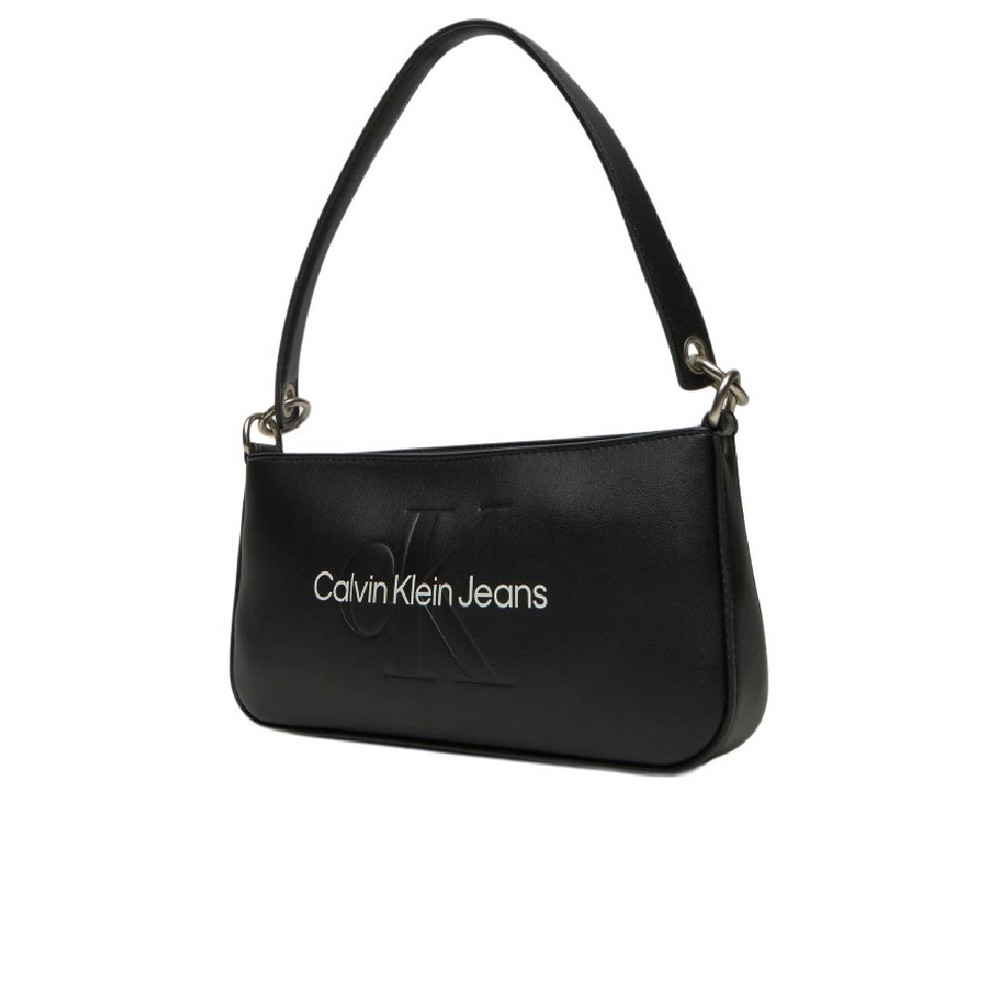 CALVIN KLEIN JEANS SCULPTED SHOULDER ΤΣΑΝΤΑ ΓΥΝΑΙΚΕΙΑ BLACK/WHITE