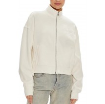 CALVIN KLEIN JEANS SATIN APPLIQUE ZIP-THROUGH ΖΑΚΕΤΑ ΓΥΝΑΙΚΕΙΑ IVORY