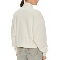 CALVIN KLEIN JEANS SATIN APPLIQUE ZIP-THROUGH ΖΑΚΕΤΑ ΓΥΝΑΙΚΕΙΑ IVORY