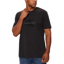 CALVIN KLEIN JEANS CHENILLE MONOLOGO TEE T-SHIRT ΜΠΛΟΥΖΑ ΑΝΔΡΙΚΗ BLACK