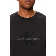 CALVIN KLEIN JEANS CHENILLE MONOLOGO TEE T-SHIRT ΜΠΛΟΥΖΑ ΑΝΔΡΙΚΗ BLACK