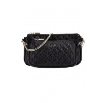 GUESS YARMILLA DBL POUCH CROSSBODY ΤΣΑΝΤΑ ΓΥΝΑΙΚΕΙΑ BLACK