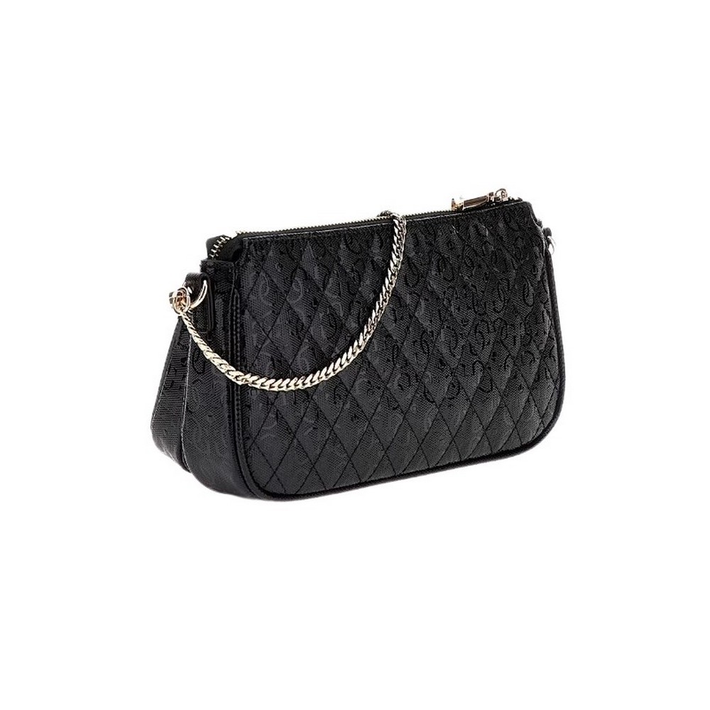 GUESS YARMILLA DBL POUCH CROSSBODY ΤΣΑΝΤΑ ΓΥΝΑΙΚΕΙΑ BLACK