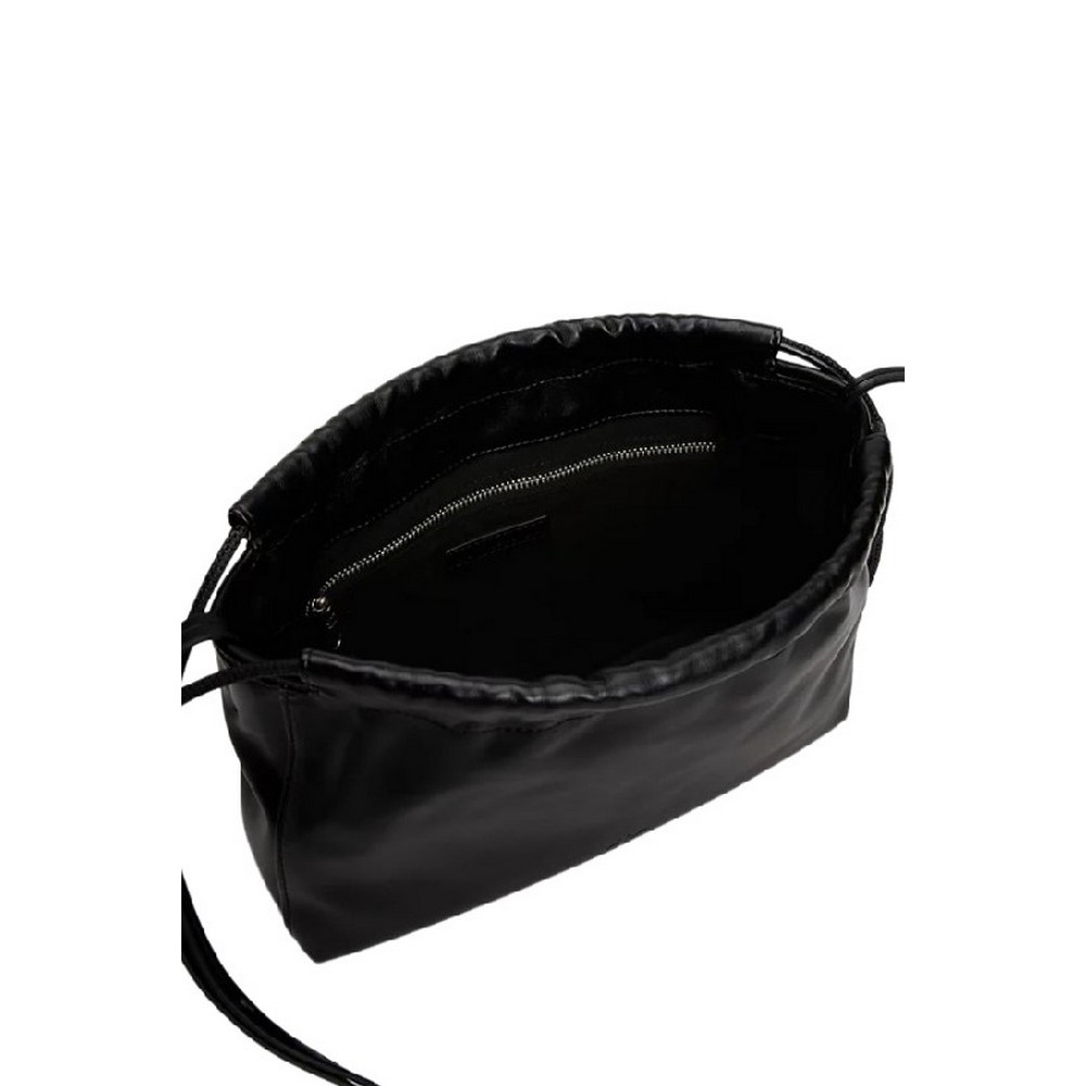 CALVIN KLEIN GATHERED EW CROSSBODY PU ΤΣΑΝΤΑ ΓΥΝΑΙΚΕΙΑ BLACK