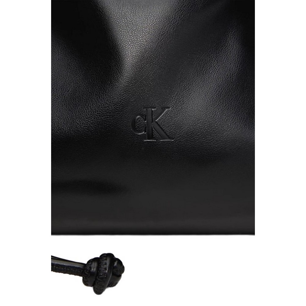 CALVIN KLEIN JEANS GATHERED EW CROSSBODY PU ΤΣΑΝΤΑ ΓΥΝΑΙΚΕΙΑ BLACK