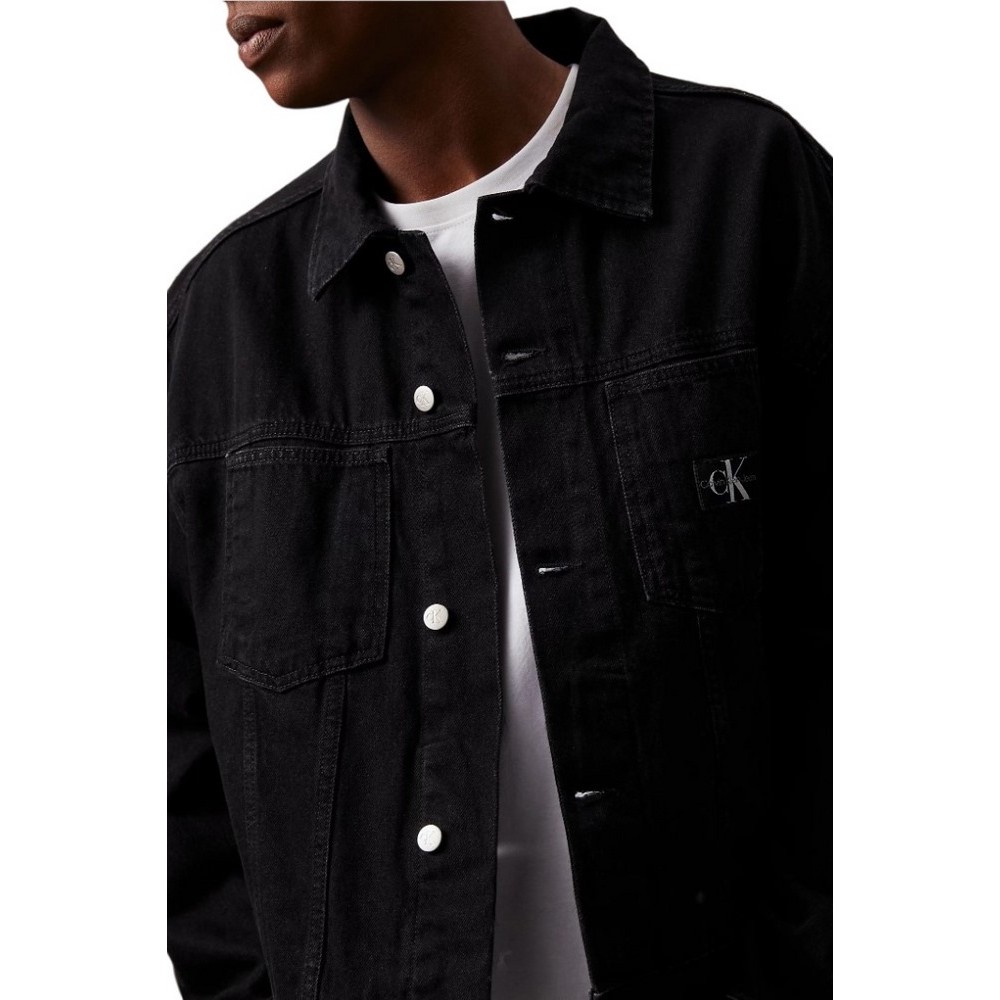 CALVIN KLEIN JEANS RELAXED DENIM JACKET ΜΠΟΥΦΑΝ ΑΝΔΡΙΚΟ BLACK DENIM