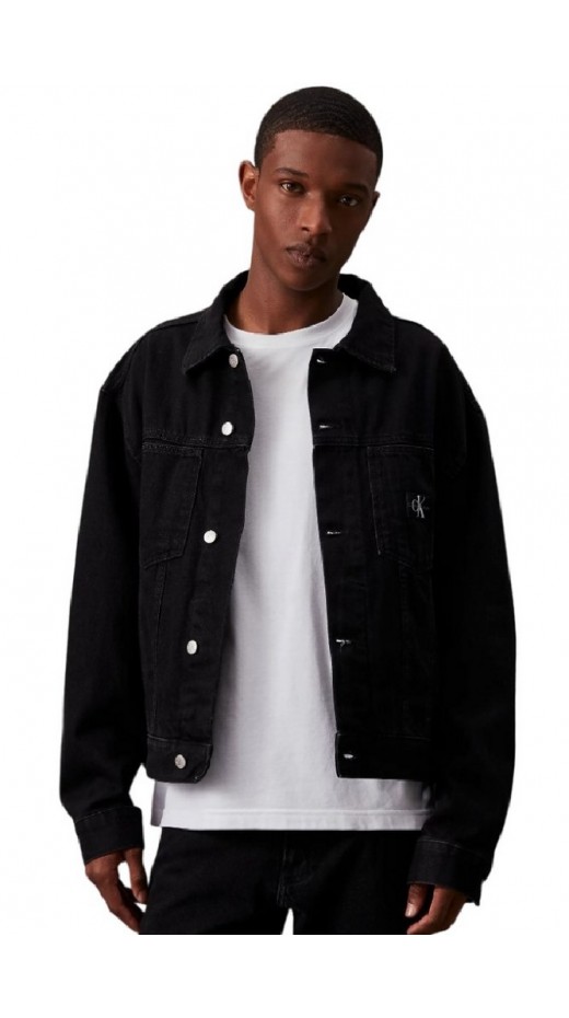 CALVIN KLEIN JEANS RELAXED DENIM JACKET ΜΠΟΥΦΑΝ ΑΝΔΡΙΚΟ BLACK DENIM