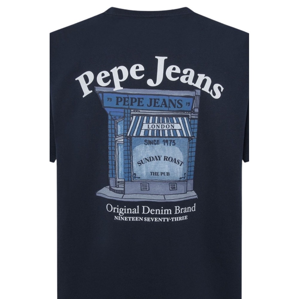 PEPE JEANS LONDON DROP 3 SOMERTON TEE T-SHIRT ΜΠΛΟΥΖΑ ΑΝΔΡΙΚΗ BLUE