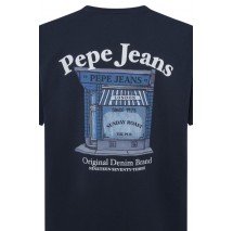 PEPE JEANS LONDON DROP 3 SOMERTON TEE T-SHIRT ΜΠΛΟΥΖΑ ΑΝΔΡΙΚΗ BLUE