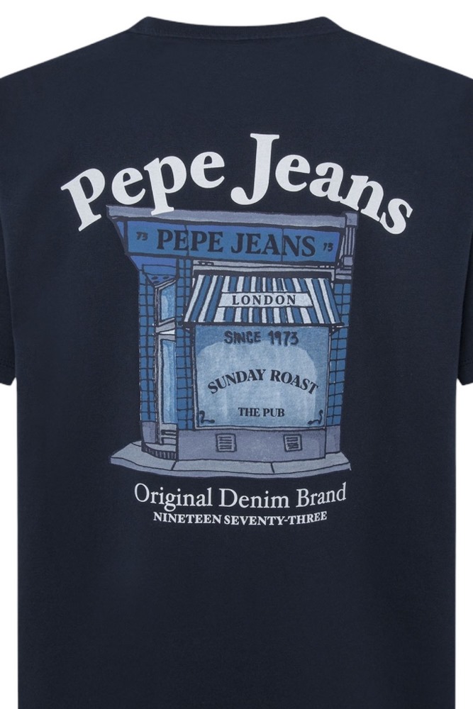 PEPE JEANS LONDON DROP 3 SOMERTON TEE T-SHIRT ΜΠΛΟΥΖΑ ΑΝΔΡΙΚΗ BLUE