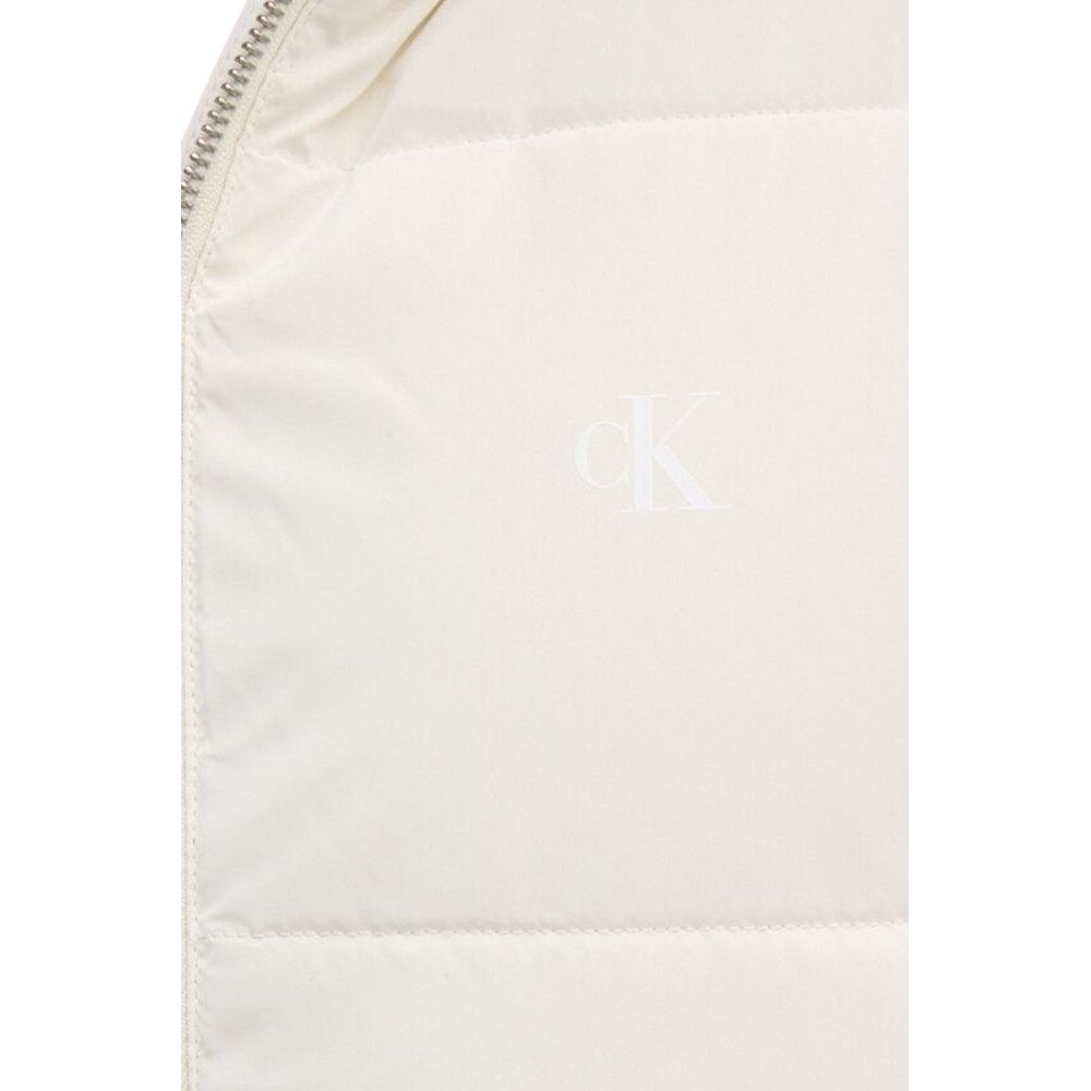 CALVIN KLEIN JEANS SOFT TOUCH LONG FITTED PUFFER ΜΠΟΥΦΑ Ν ΓΥΝΑΙΚΕΙΟ IVORY