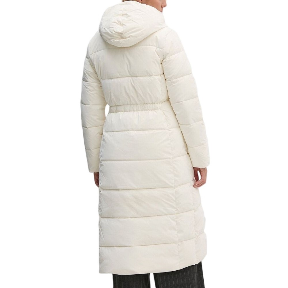 CALVIN KLEIN JEANS SOFT TOUCH LONG FITTED PUFFER ΜΠΟΥΦΑ Ν ΓΥΝΑΙΚΕΙΟ IVORY