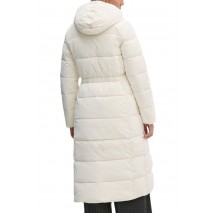 CALVIN KLEIN JEANS SOFT TOUCH LONG FITTED PUFFER ΜΠΟΥΦΑ Ν ΓΥΝΑΙΚΕΙΟ IVORY