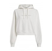 CALVIN KLEIN JEANS CHENILLE MONOLOGO HOODIE ΜΠΛΟΥΖΑ ΦΟΥΤΕΡ ΓΥΝΑΙΚΕΙΑ IVORY