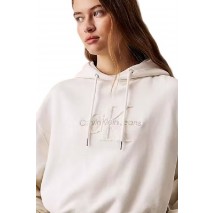 CALVIN KLEIN JEANS CHENILLE MONOLOGO HOODIE ΜΠΛΟΥΖΑ ΦΟΥΤΕΡ ΓΥΝΑΙΚΕΙΑ IVORY