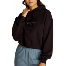 CALVIN KLEIN JEANS CHENILLE MONOLOGO HOODIE ΜΠΛΟΥΖΑ ΦΟΥΤΕΡ ΓΥΝΑΙΚΕΙΑ BLACK