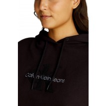 CALVIN KLEIN JEANS CHENILLE MONOLOGO HOODIE ΜΠΛΟΥΖΑ ΦΟΥΤΕΡ ΓΥΝΑΙΚΕΙΑ BLACK