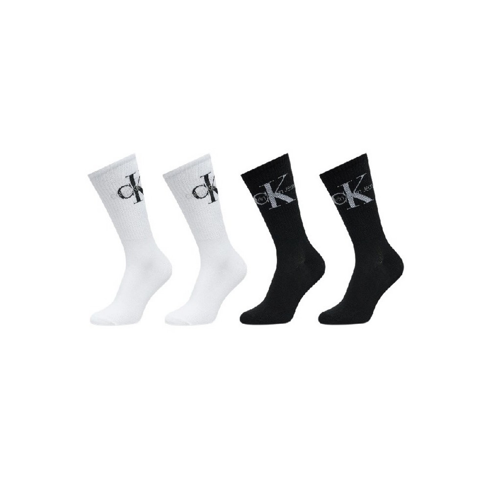 CALVIN KLEIN JEANS MEN SOCK 4P GIFTBOX MONOGRAM ΚΑΛΤΣΕΣ ΑΝΔΡΙΚΕΣ BLACK/WHITE