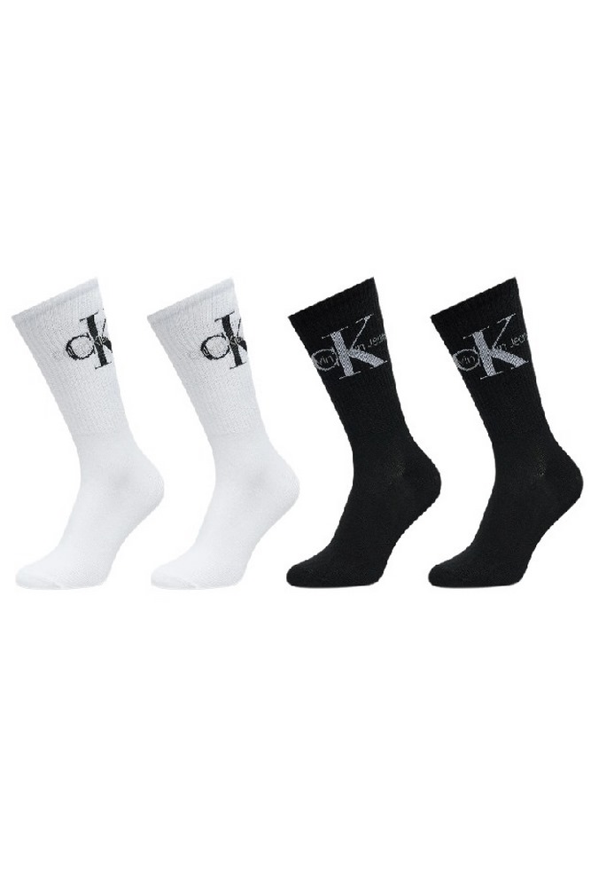 CALVIN KLEIN JEANS WOMEN SOCK 4P GIFTBOX LOGO ΚΑΛΤΣΕΣ ΓΥΝΑΙΚΕΙΕΣ BLACK/WHITE