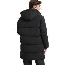 GUESS JEANS MID LENGHT PUFFER ΜΠΟΥΦΑΝ ΑΝΔΡΙΚΟ BLACK