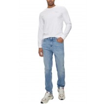 TOMMY JEANS SLIM LINEAR CHST ΜΠΛΟΥΖΑ ΑΝΔΡΙΚΗ WHITE