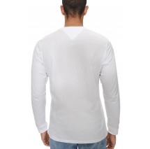 TOMMY JEANS SLIM LINEAR CHST ΜΠΛΟΥΖΑ ΑΝΔΡΙΚΗ WHITE