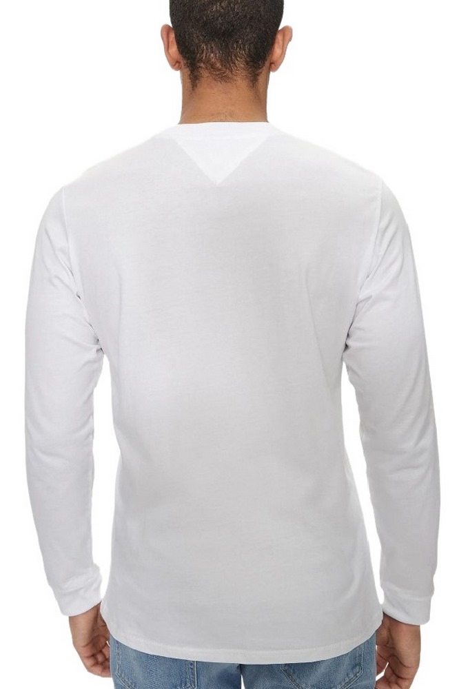 TOMMY JEANS SLIM LINEAR CHST ΜΠΛΟΥΖΑ ΑΝΔΡΙΚΗ WHITE