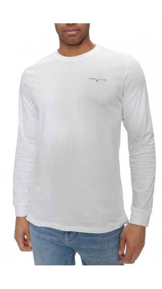 TOMMY JEANS SLIM LINEAR CHST ΜΠΛΟΥΖΑ ΑΝΔΡΙΚΗ WHITE