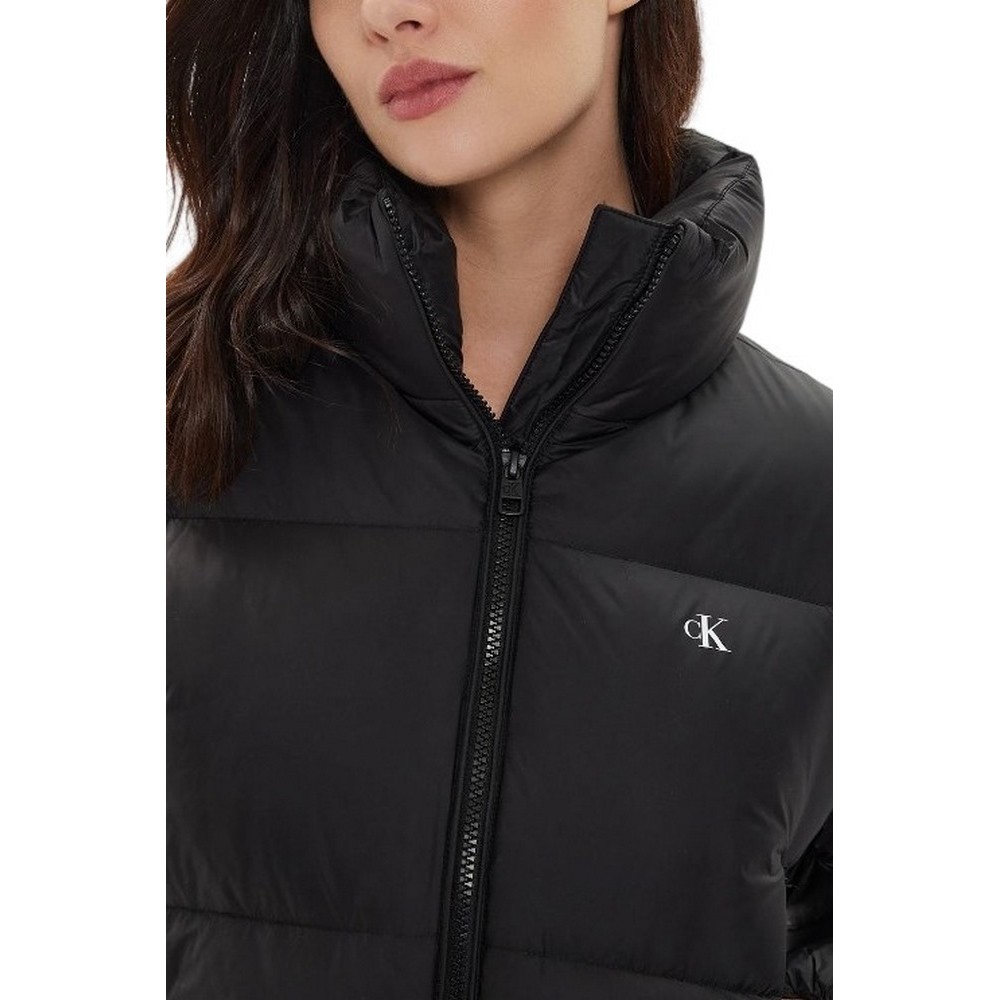 CALVIN KLEIN JEANS DOWN CROPPED PUFFER ΜΠΟΥΦΑΝ ΓΥΝΑΙΚΕΙΟ BLACK