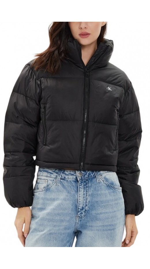 CALVIN KLEIN JEANS DOWN CROPPED PUFFER ΜΠΟΥΦΑΝ ΓΥΝΑΙΚΕΙΟ BLACK