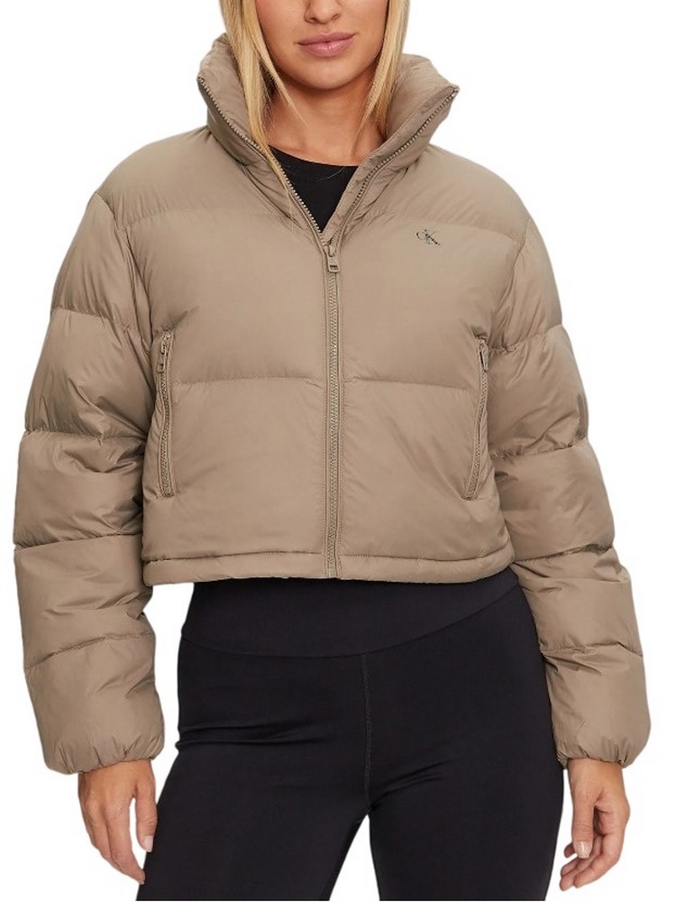 CALVIN KLEIN JEANS DOWN CROPPED PUFFER ΜΠΟΥΦΑΝ ΓΥΝΑΙΚΕΙΟ BRINDLE