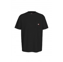 TOMMY JEANS REG BADGE POCKET TEE T-SHIRT ΜΠΛΟΥΖΑ ΑΝΔΡΙΚΗ BLACK