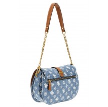 GUESS KUBA TRI CMPT FLAP SHLDR BAG ΤΣΑΝΤΑ ΓΥΝΑΙΚΕΙ? DENIM