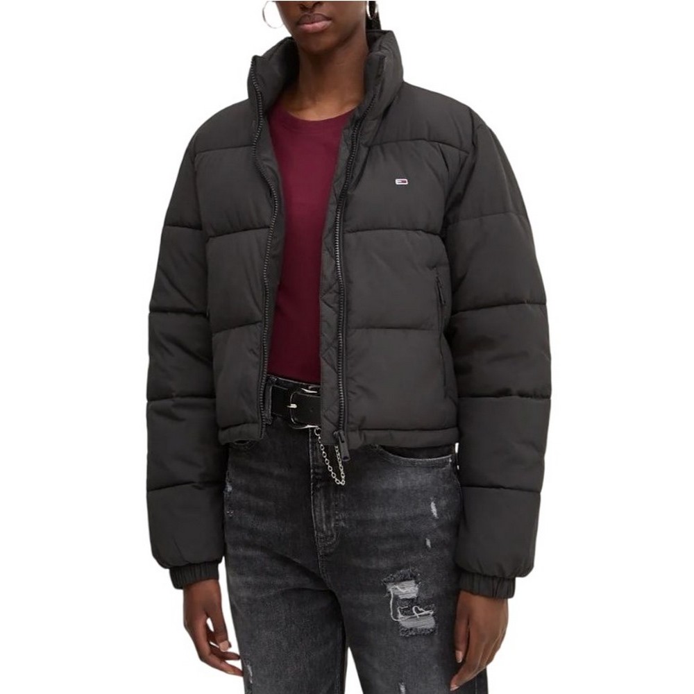 TOMMY HILFIGER CRP ESSENTIAL PUFFER ΜΠΟΥΦΑΝ ΓΥΝΑΙΚΕΙΟ BLACK